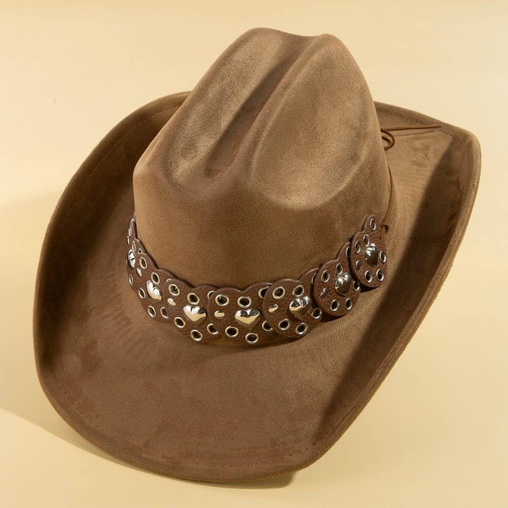 Heart Strap Belt Western Cowboy Hat: BR