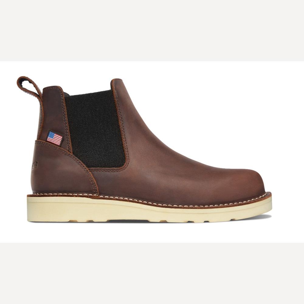nan Danner Men's Bull Run Chelsea Soft Toe Work Boot, nan: 7, nan: EE, nan: nan