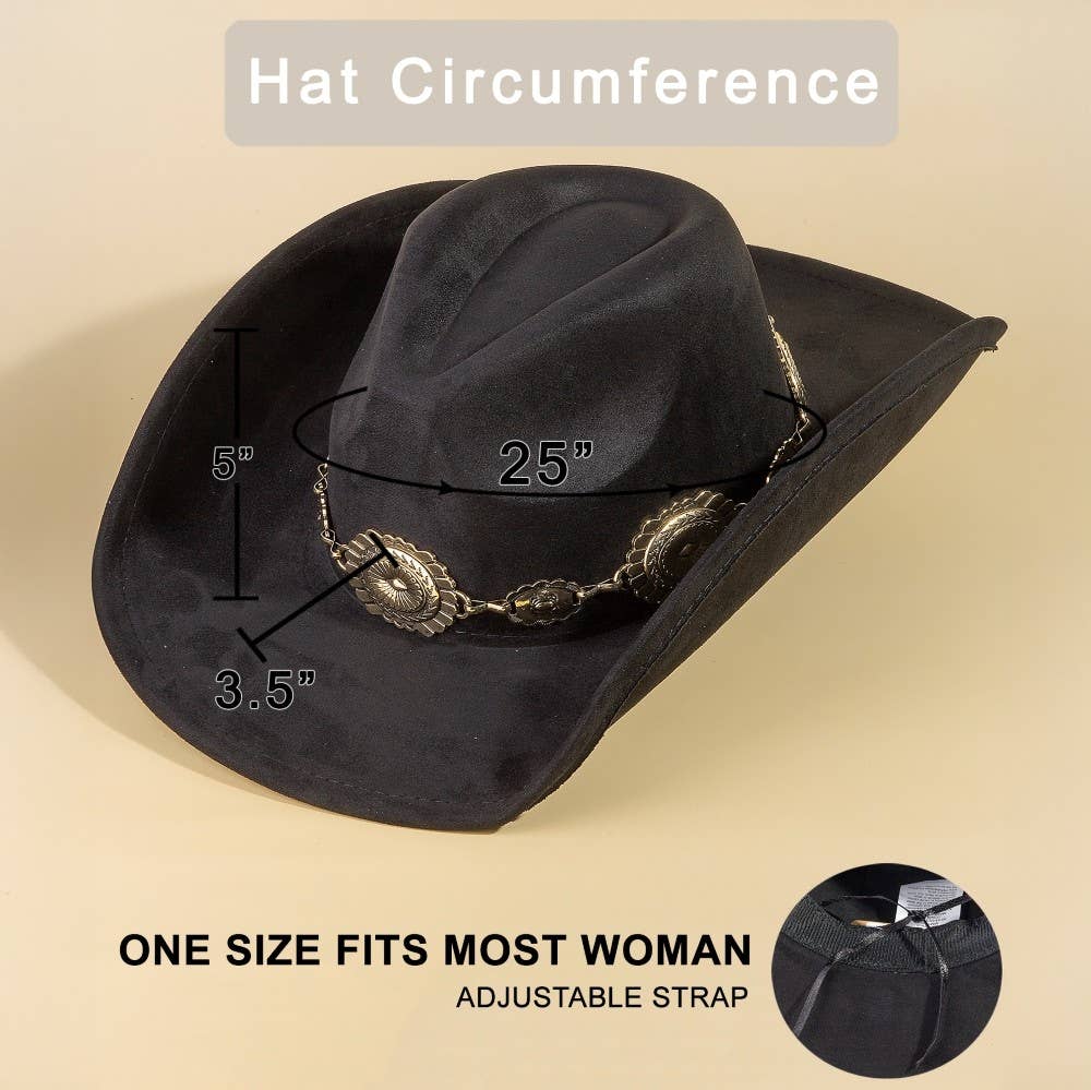 Western Concho Cowboy Hat: GBK