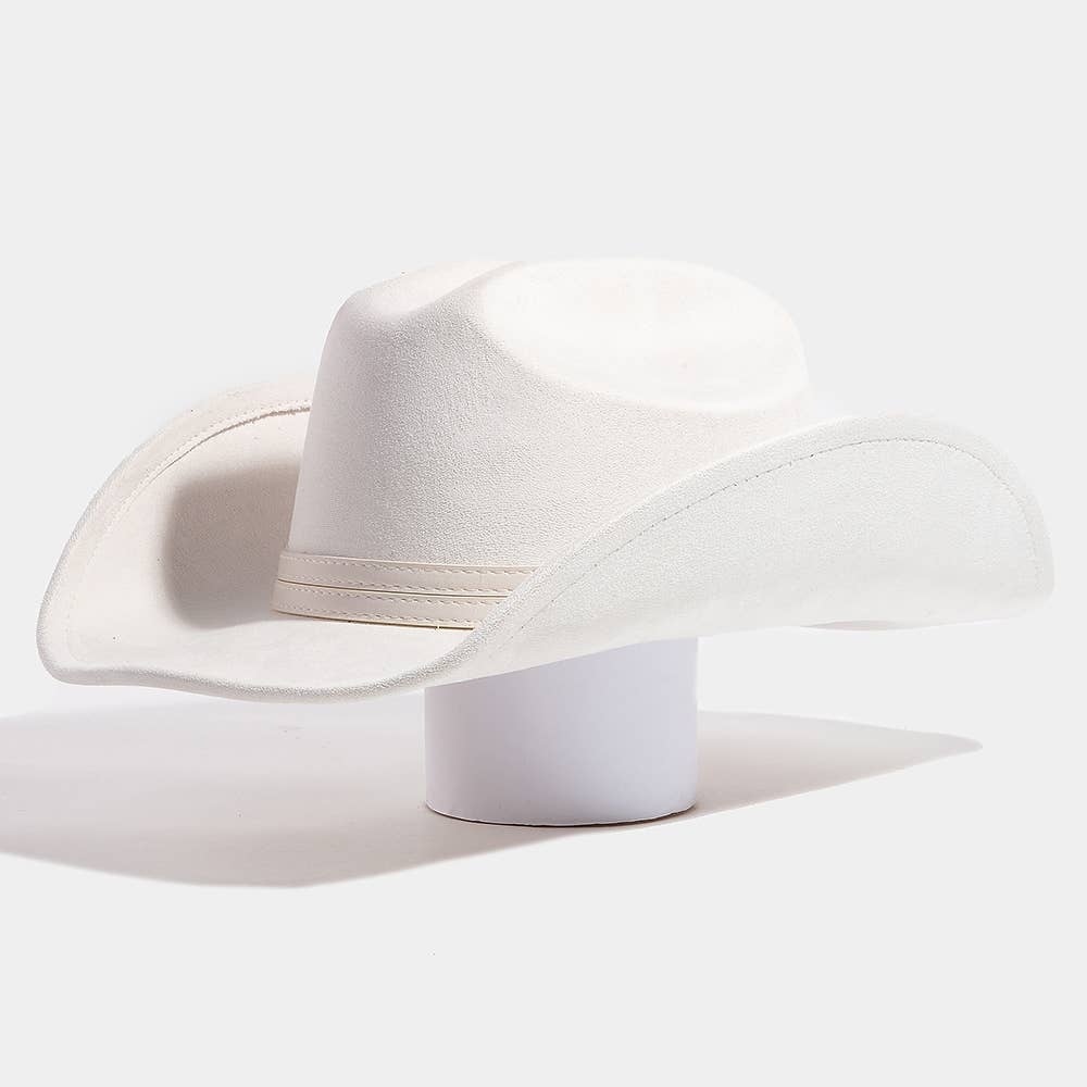 Anarchy Street Double Belt Faux Suede Cowboy Hat – Br