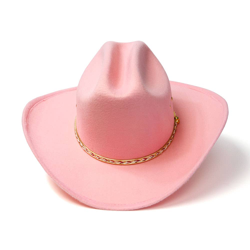 Pink Felt Finish Western Cattleman Hat: K
