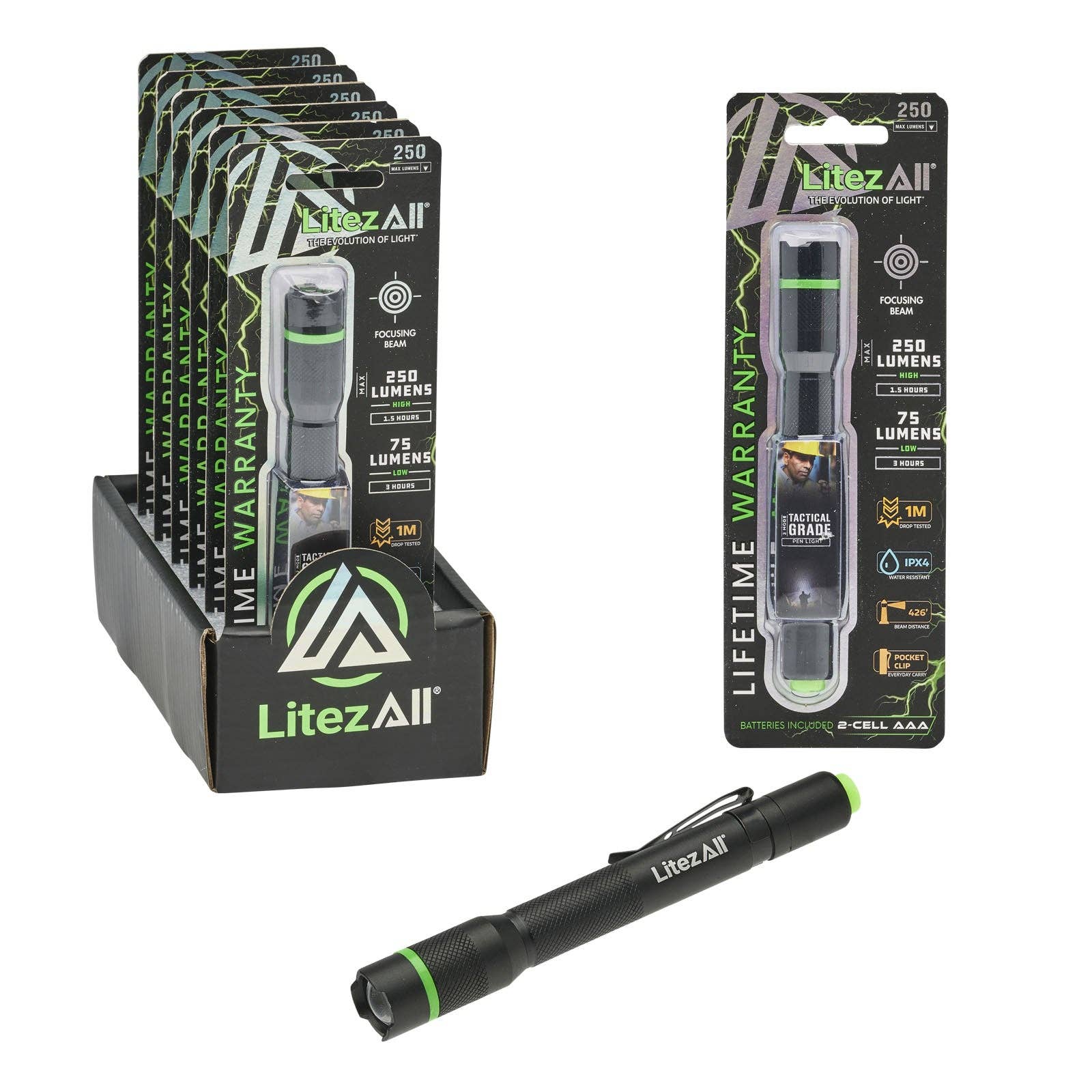 LitezAll LitezAll 250 Lumen Tactical Pen Light, Title: Default Title, nan: nan, nan: nan