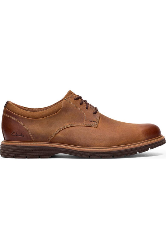 Clarks Men's Baystone Plain Oxford - Light Brown Leather (26327754) - view 2