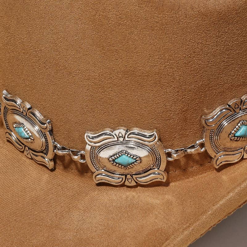 Concho Chain Disc Cowboy Hat: SBK