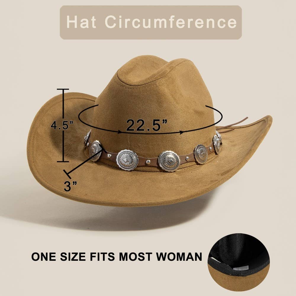 Anarchy Street Round Concho Disc Belt Western Cowboy Hat – Lbr