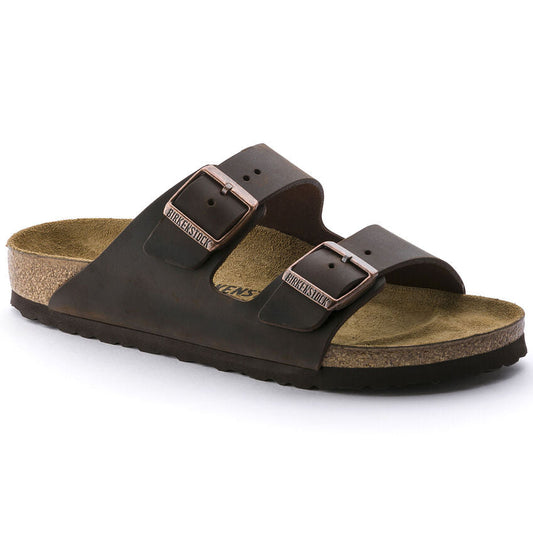 BIRKENSTOCK Birkenstock Arizona Soft Footbed 2 Strap Sandal  Oiled Leather Brown Sandal, Size: 41, WIDTH: R, nan: nan