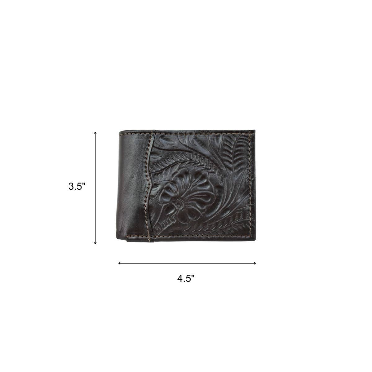 Men's Wallet: Medium Brown / 100% Genuine Full Grain Leather