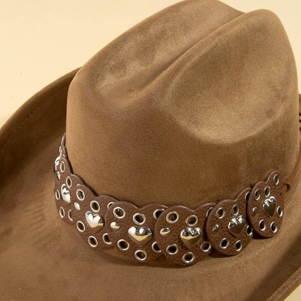 Heart Strap Belt Western Cowboy Hat: BR