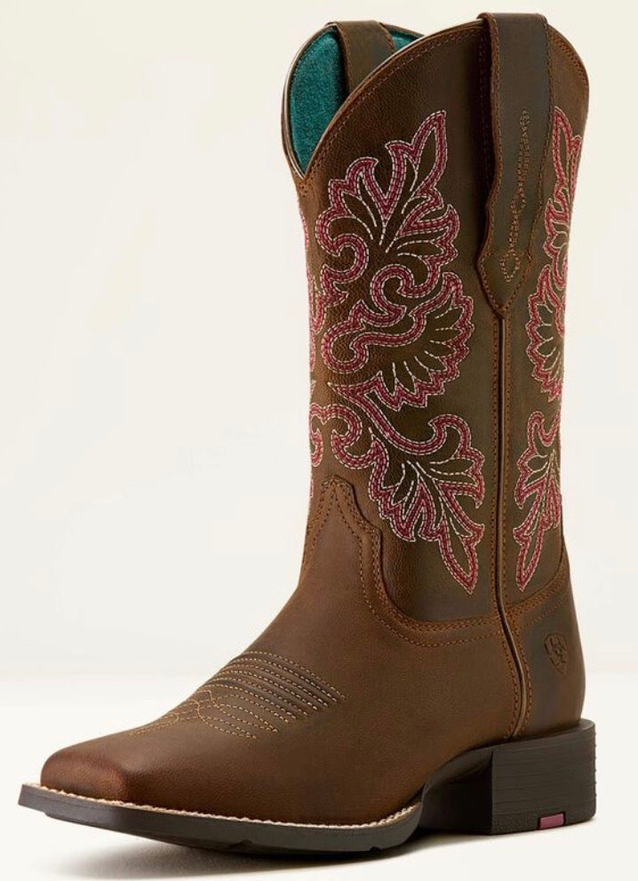 Ariat Women's Round Up StretchFit Wide Square Toe Western Boot