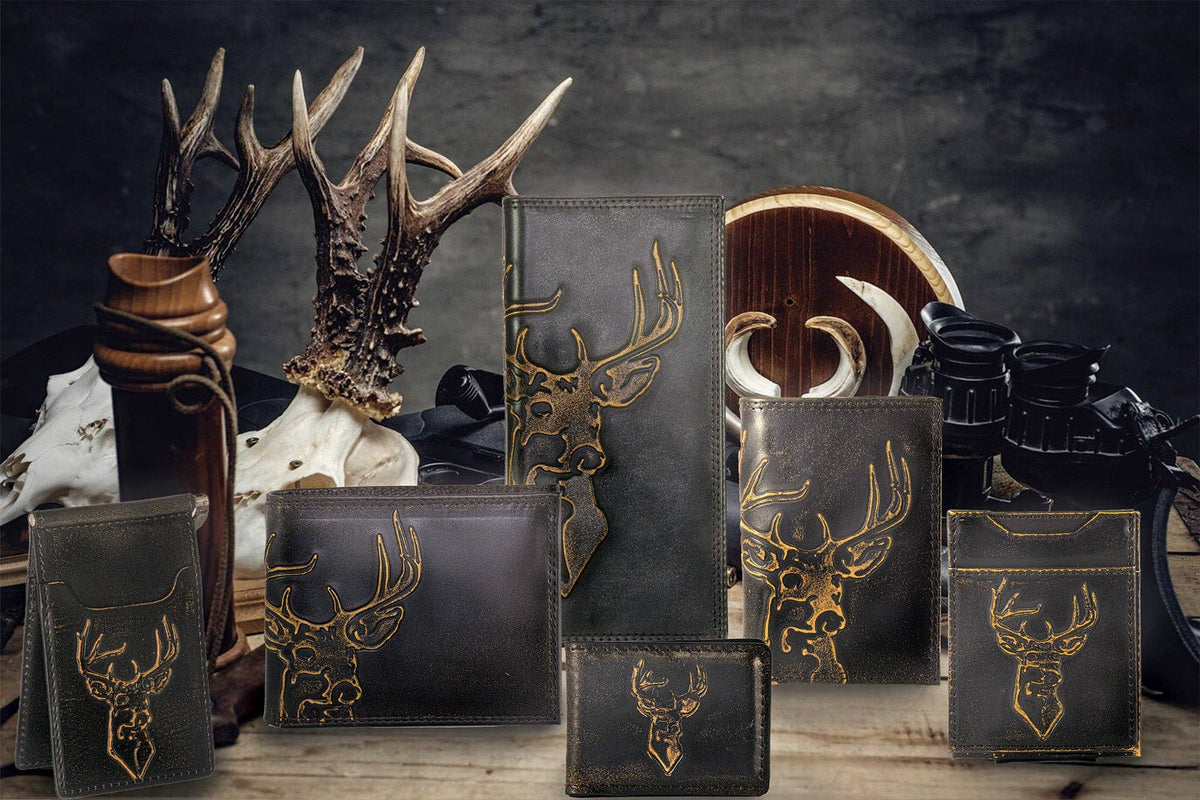 Zep-Pro Buck Burnished Leather Trifold Wallet