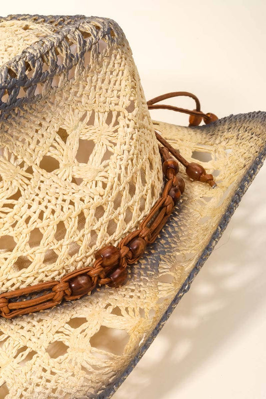 Braided Straw Fashion Western Cowboy Hat: BR