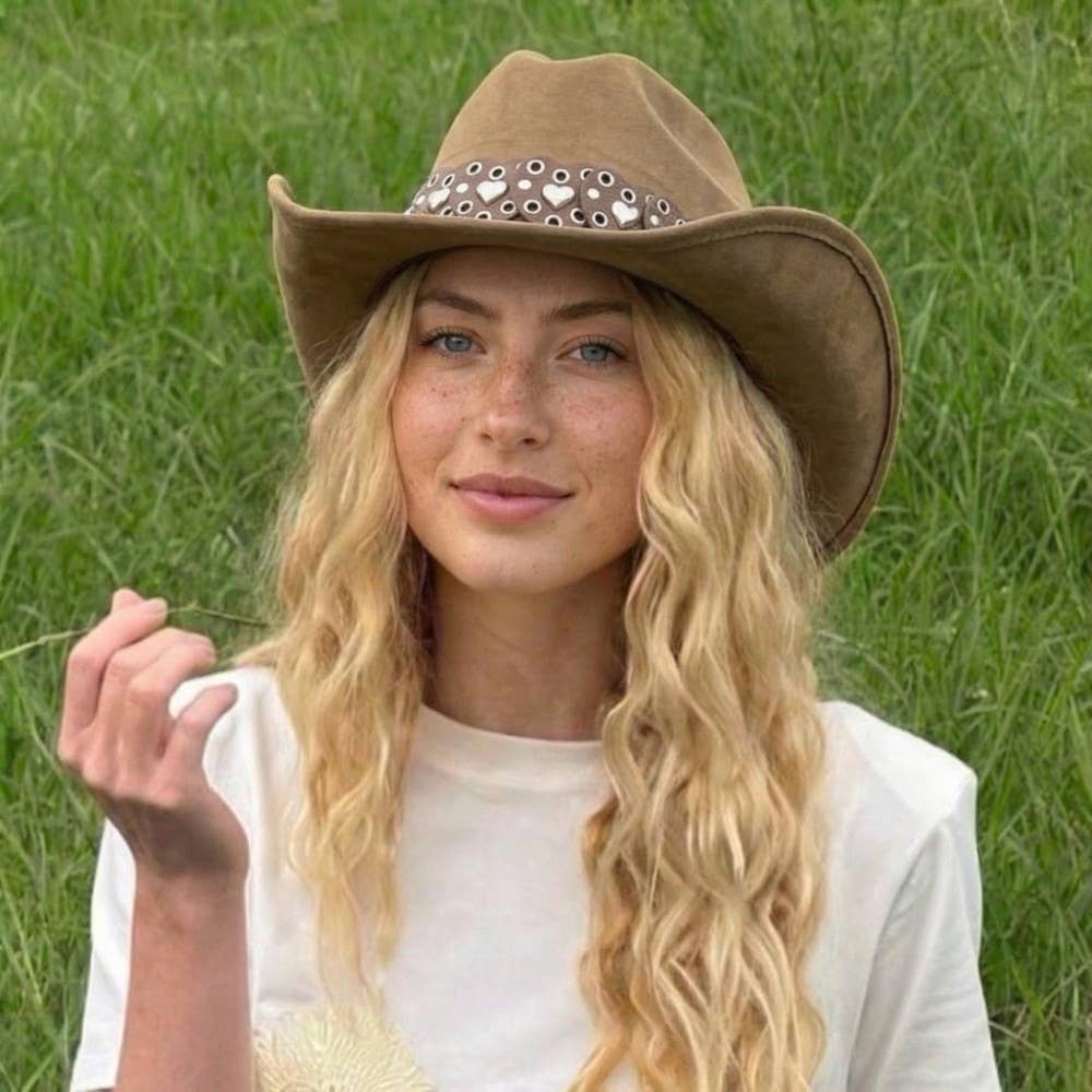 Heart Strap Belt Western Cowboy Hat: BR