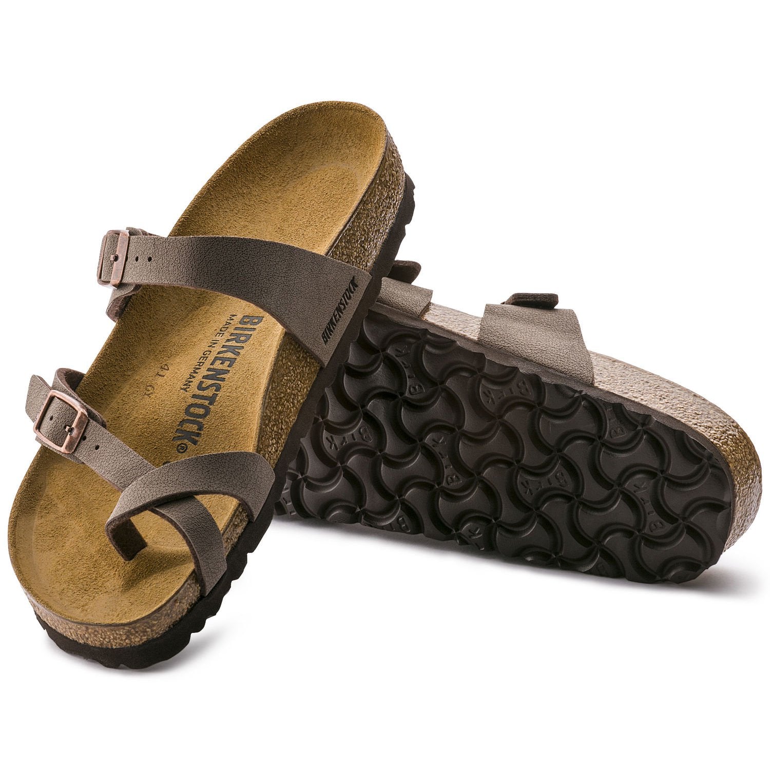 nan Birkenstock Wmns Mayari Vegan Birko-Flor Sandal Mocha, nan: 38, nan: R, nan: nan