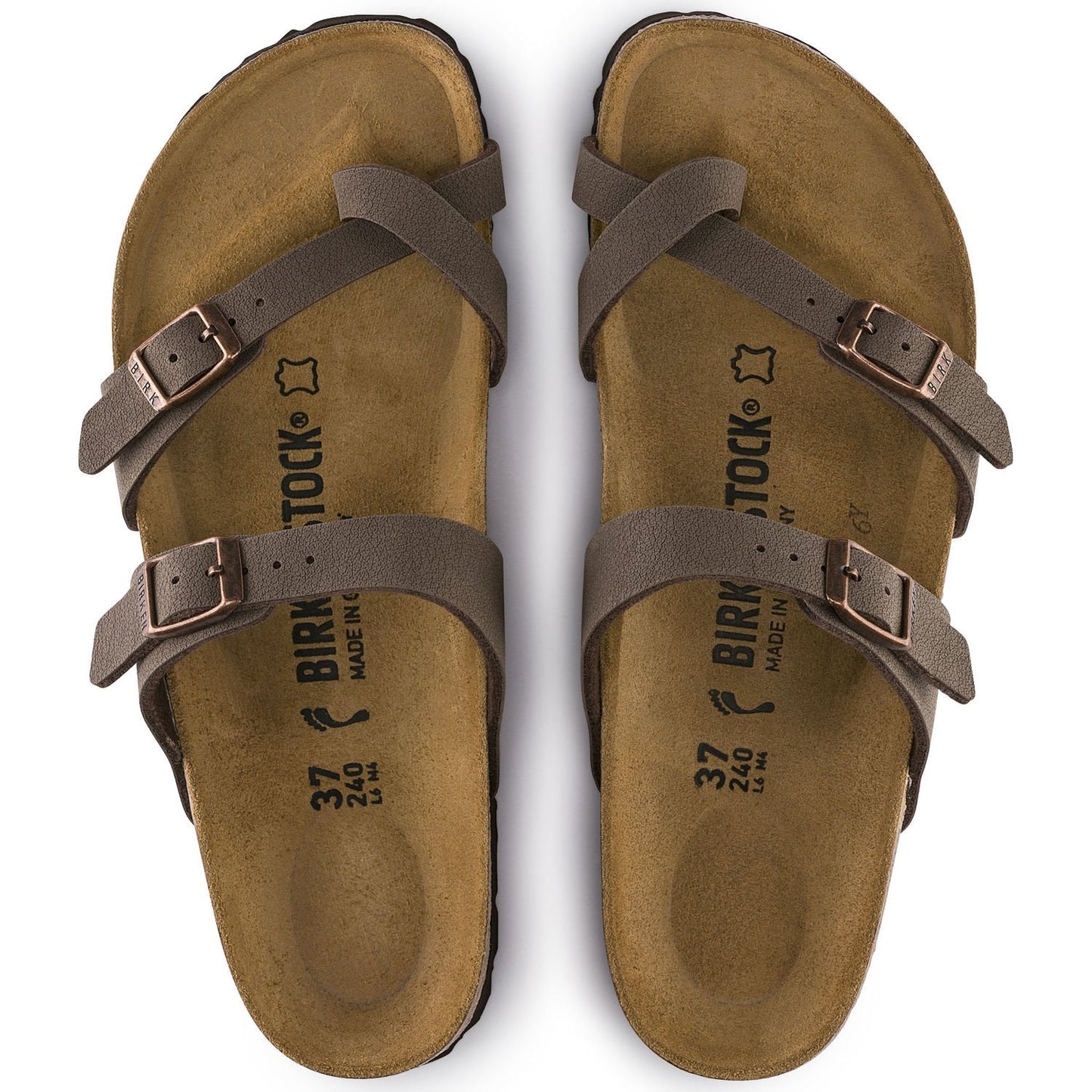 nan Birkenstock Wmns Mayari Vegan Birko-Flor Sandal Mocha, nan: 39, nan: R, nan: nan
