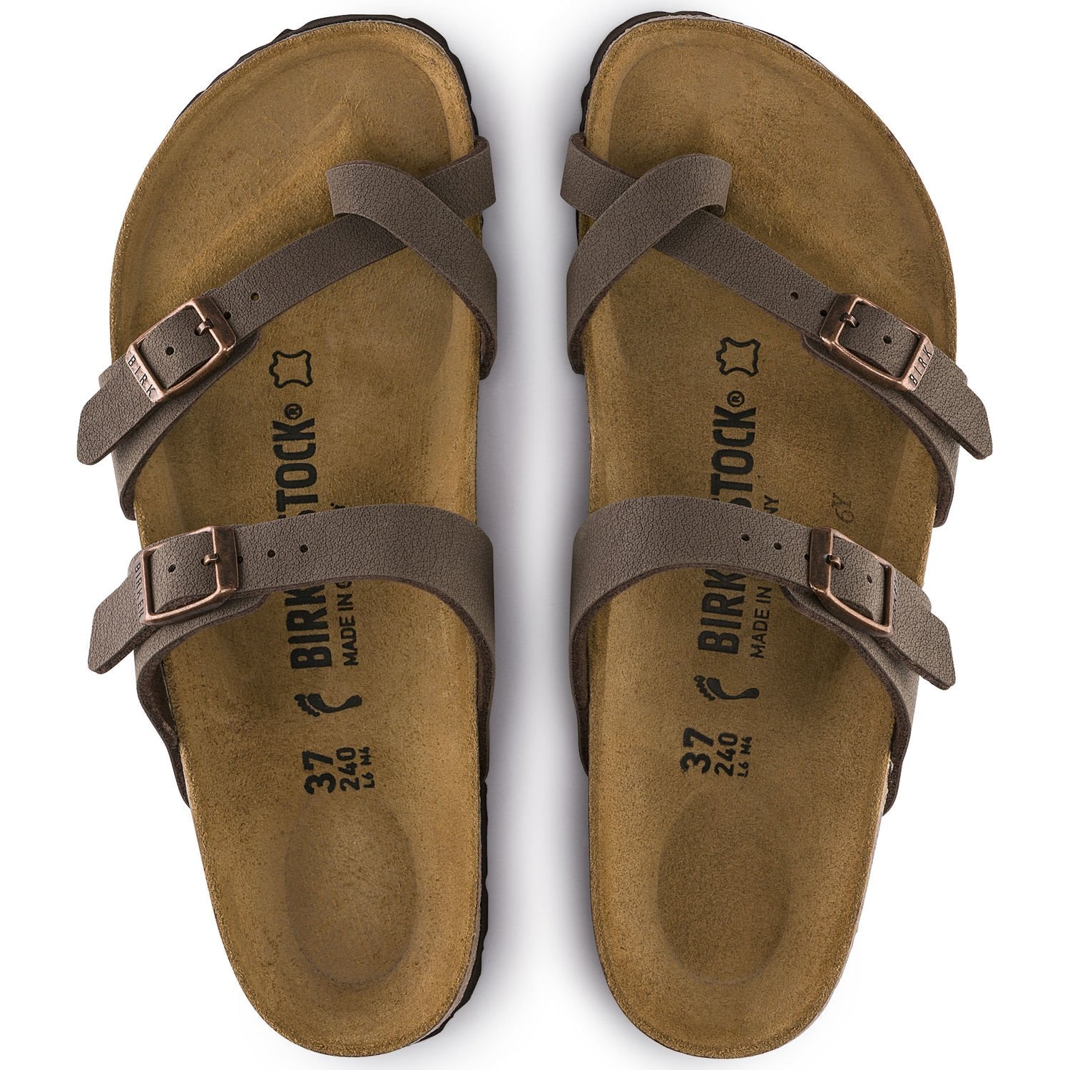 nan Birkenstock Wmns Mayari Vegan Birko-Flor Sandal Mocha, nan: 39, nan: R, nan: nan