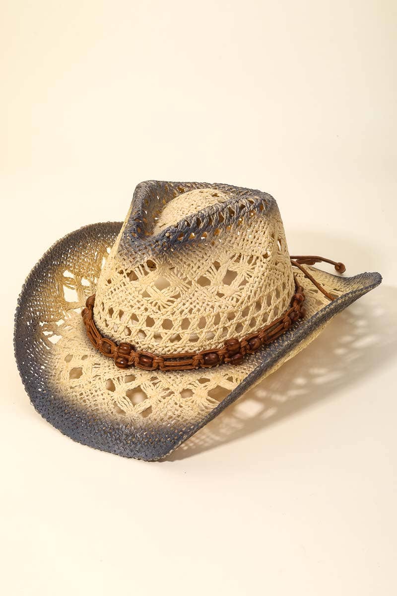 Braided Straw Fashion Western Cowboy Hat: BR