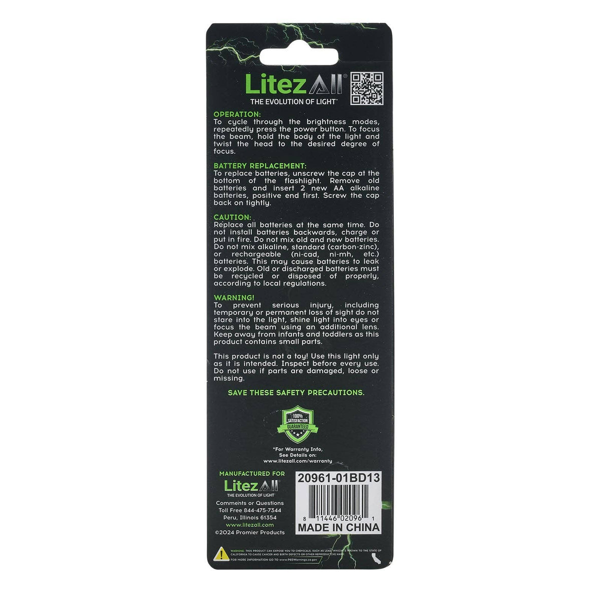 LitezAll® 280 Lumen Tactical Flashlight