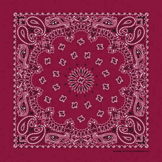 Made in the USA - Burgundy Paisley Bandana