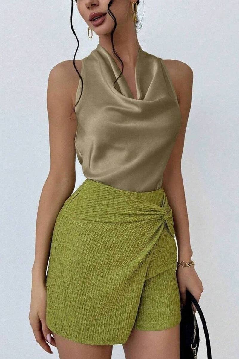 Soli Echo Sleek Halter Tank Top