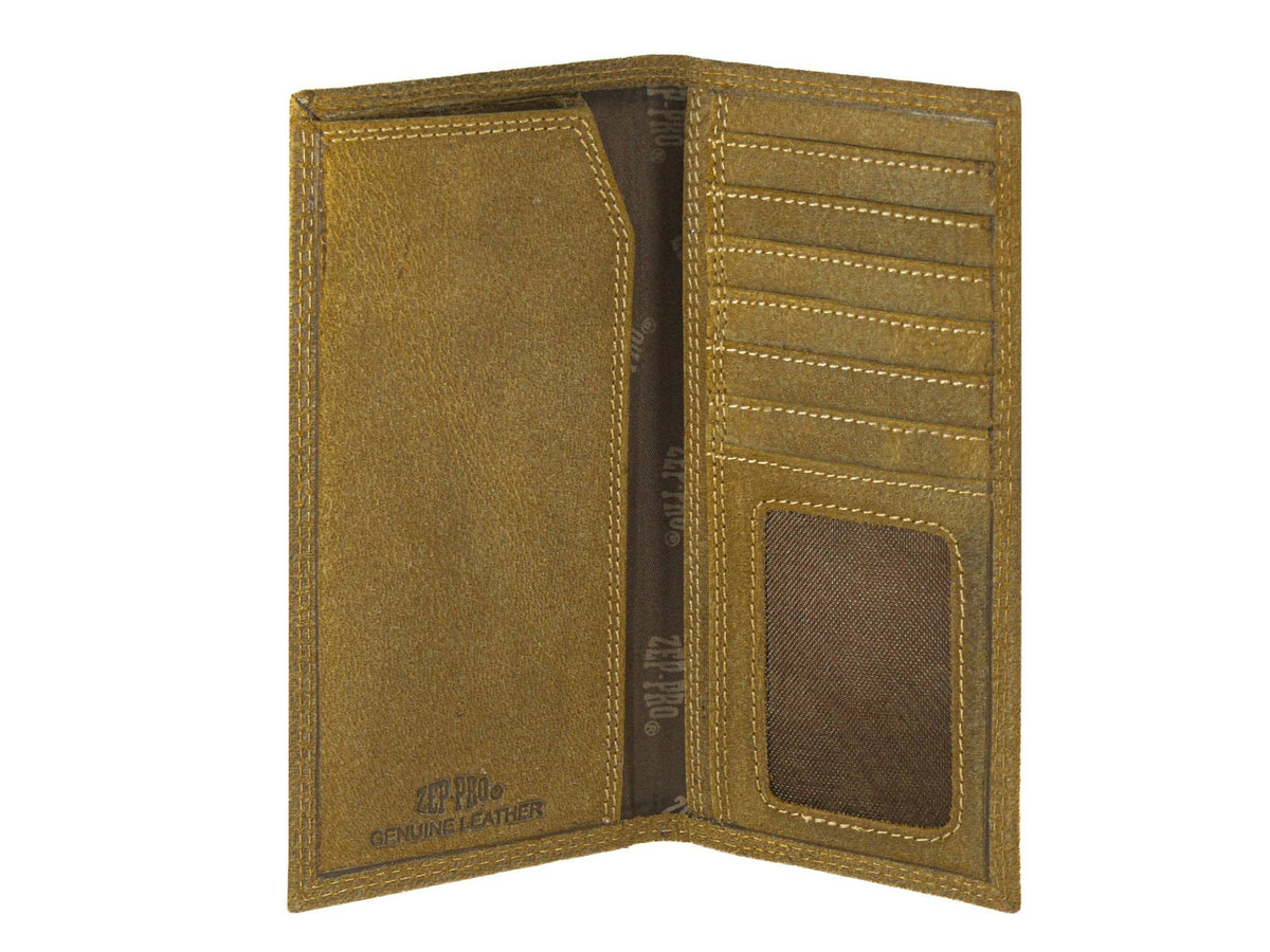 Zep-Pro Shotshell Vintage Tan Leather Secretary Wallet