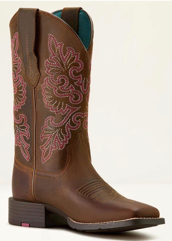 Ariat Women's Round Up StretchFit Wide Square Toe Western Boot
