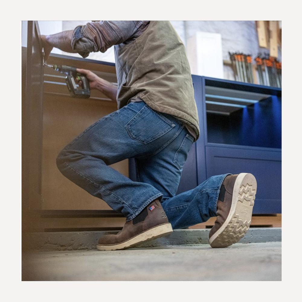 nan Danner Men's Bull Run Chelsea Soft Toe Work Boot, nan: 8.5, nan: D, nan: nan