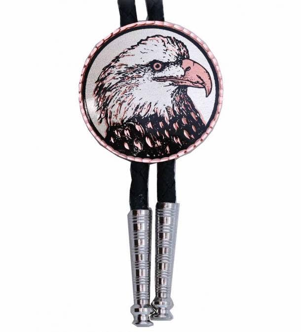 COPPER ARTS INC. BT 93 American Bald Eagle Bolo Tie