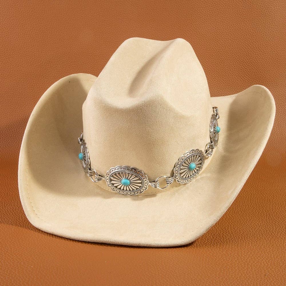 Anarchy Street Turquoise Stud Concho Belt Western Cowboy Hat – Ka