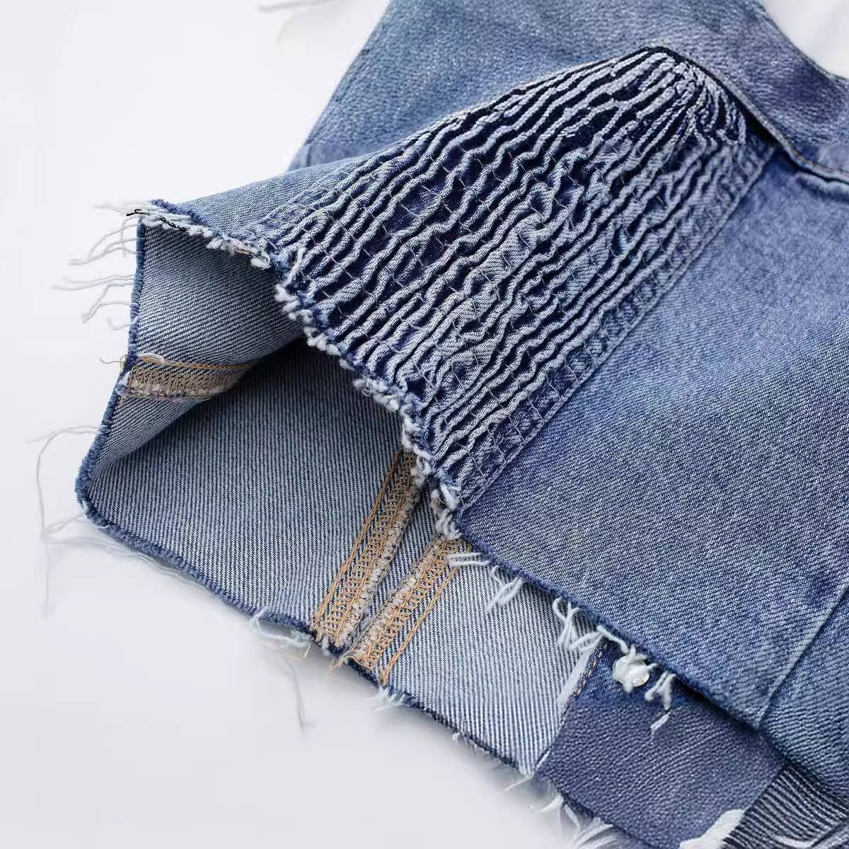 Hope & Sunshine Denim Bustier Corset Top – Blue