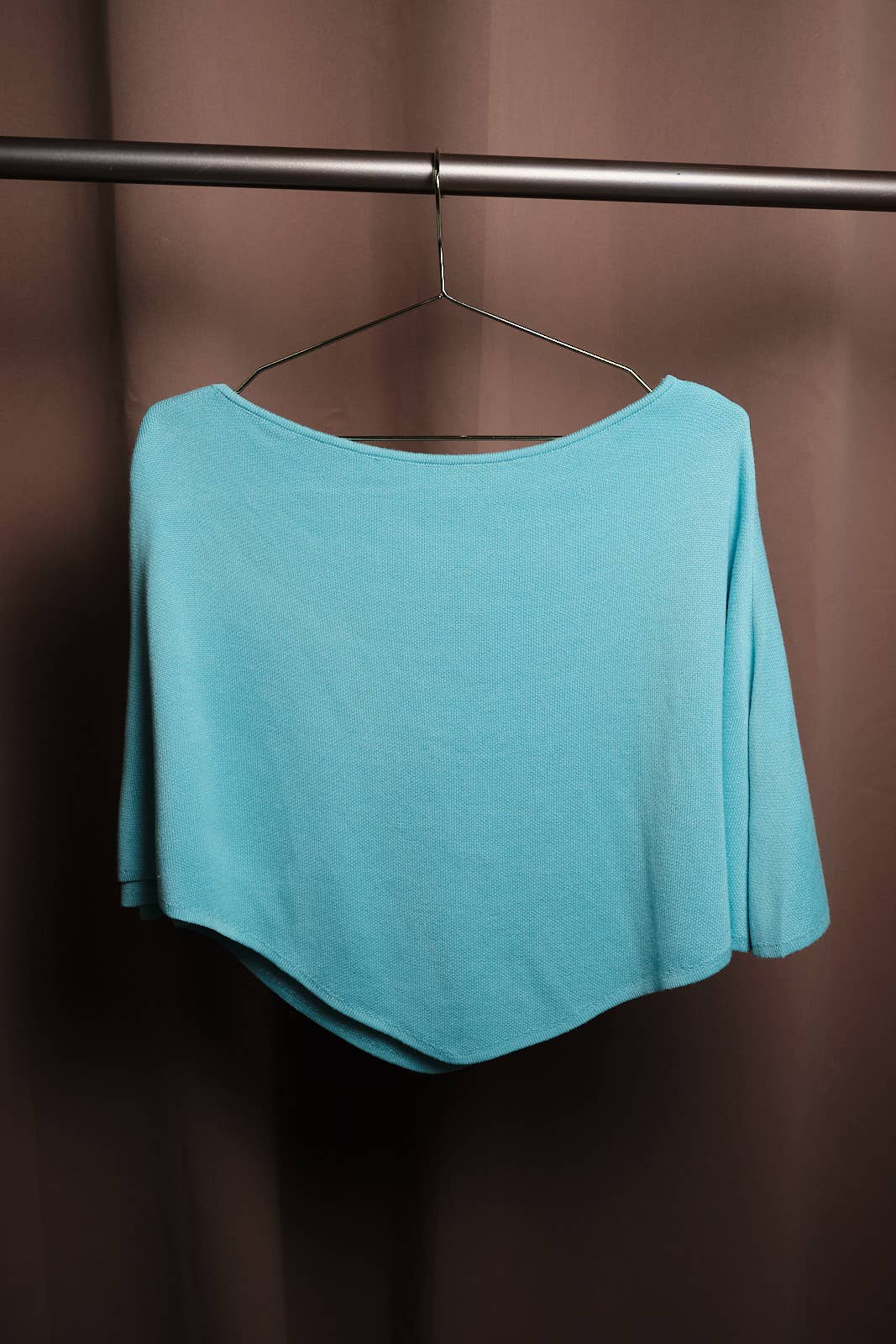 Sunday Edition by LE LIS Slouchy Boat Neck Knit Pullover Poncho Top