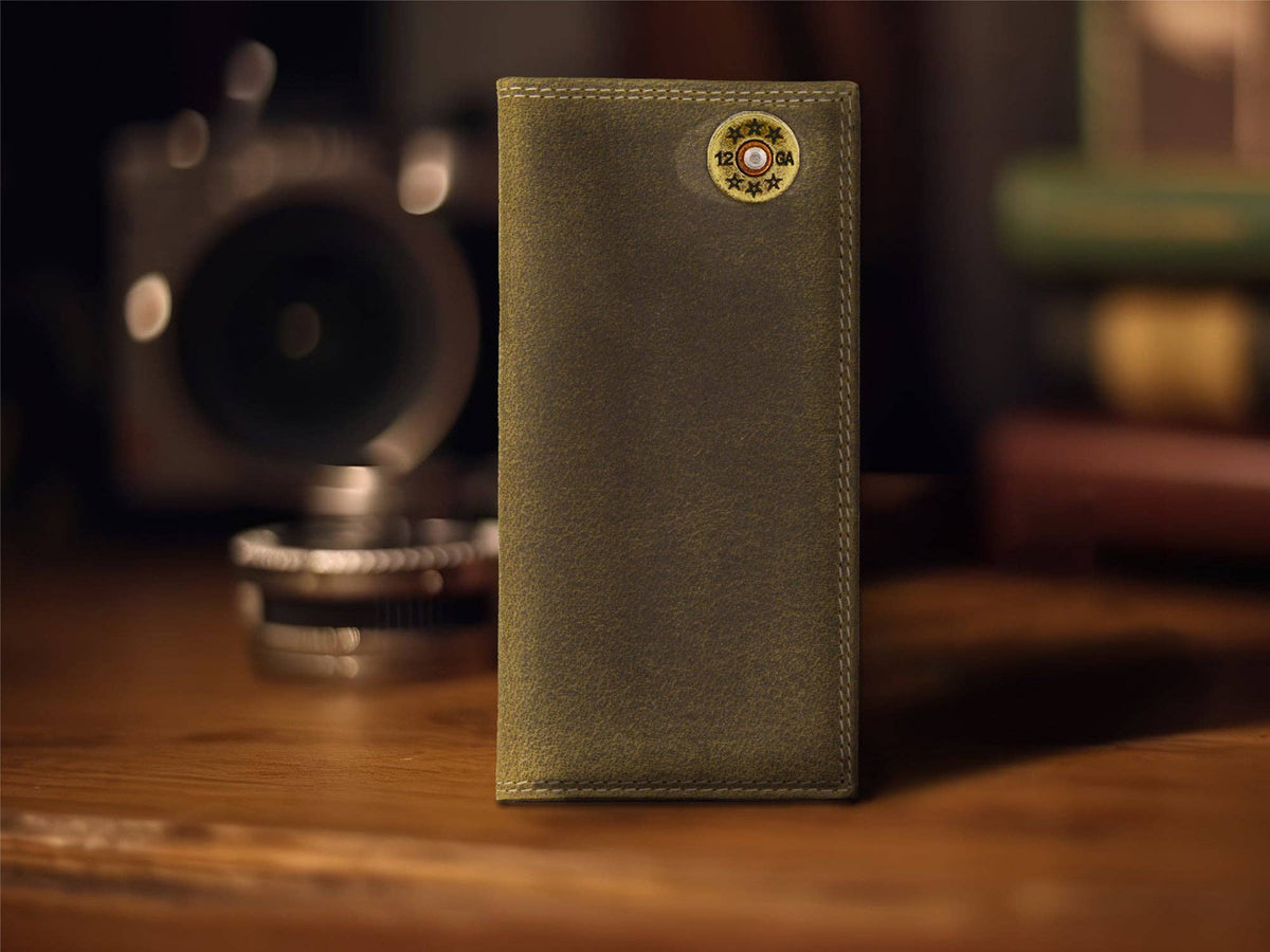 Zep-Pro Shotshell Vintage Tan Leather Secretary Wallet