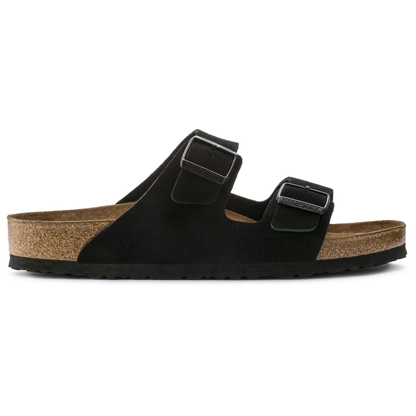 nan Birkenstock Arizona Soft Footbed Sandal Black Suede Leather, nan: 36, nan: N, nan: nan