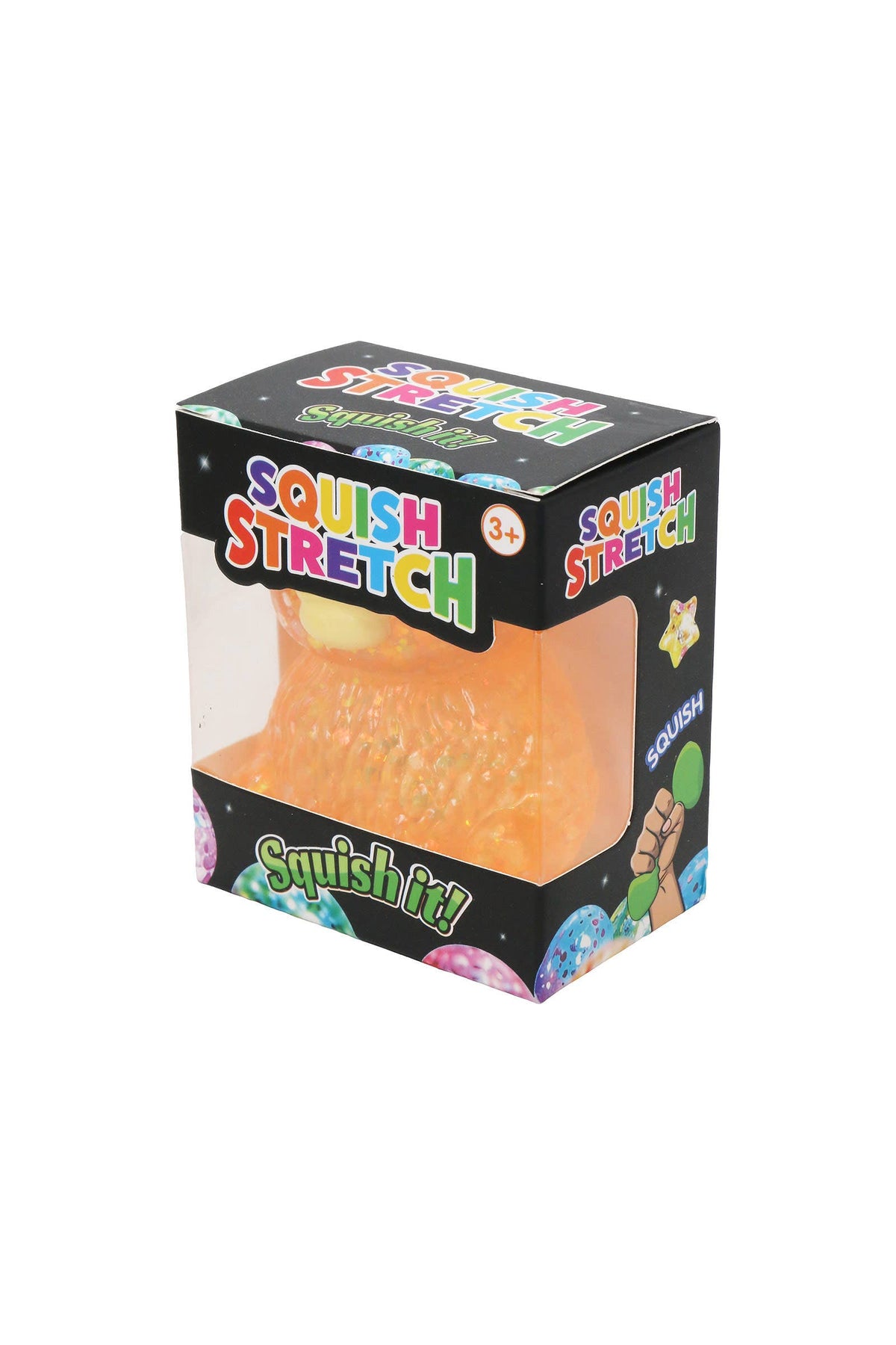 Cap Zone Baby Highland Cow Glitter Thick Maltose Putty Filled Squishy – Orange