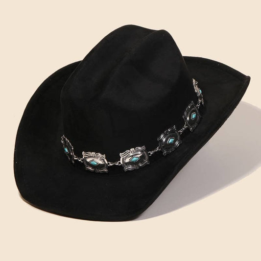 Concho Chain Disc Cowboy Hat: SBK