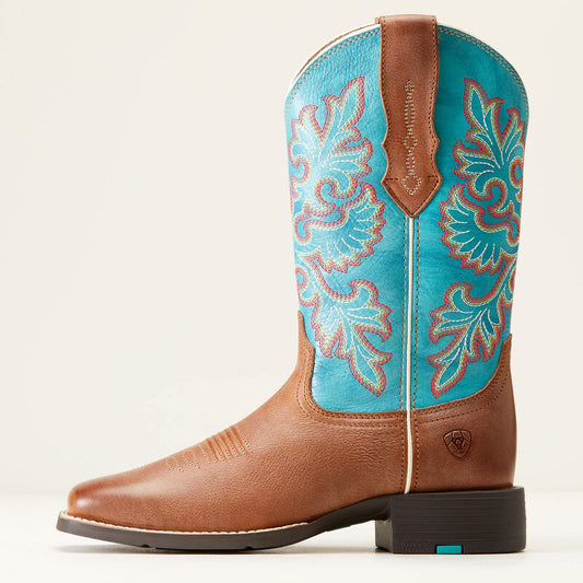 Ariat Round Up Stretch Fit Wide Square Toe Western Boot