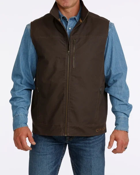 Cinch Men's Concealed Carry Canvas Vest - Brown (MWV1942001) - view 1
