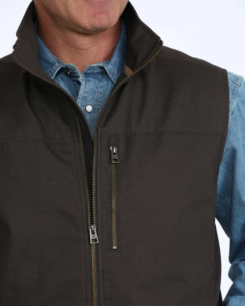 Cinch Men's Concealed Carry Canvas Vest - Brown (MWV1942001) - view 3