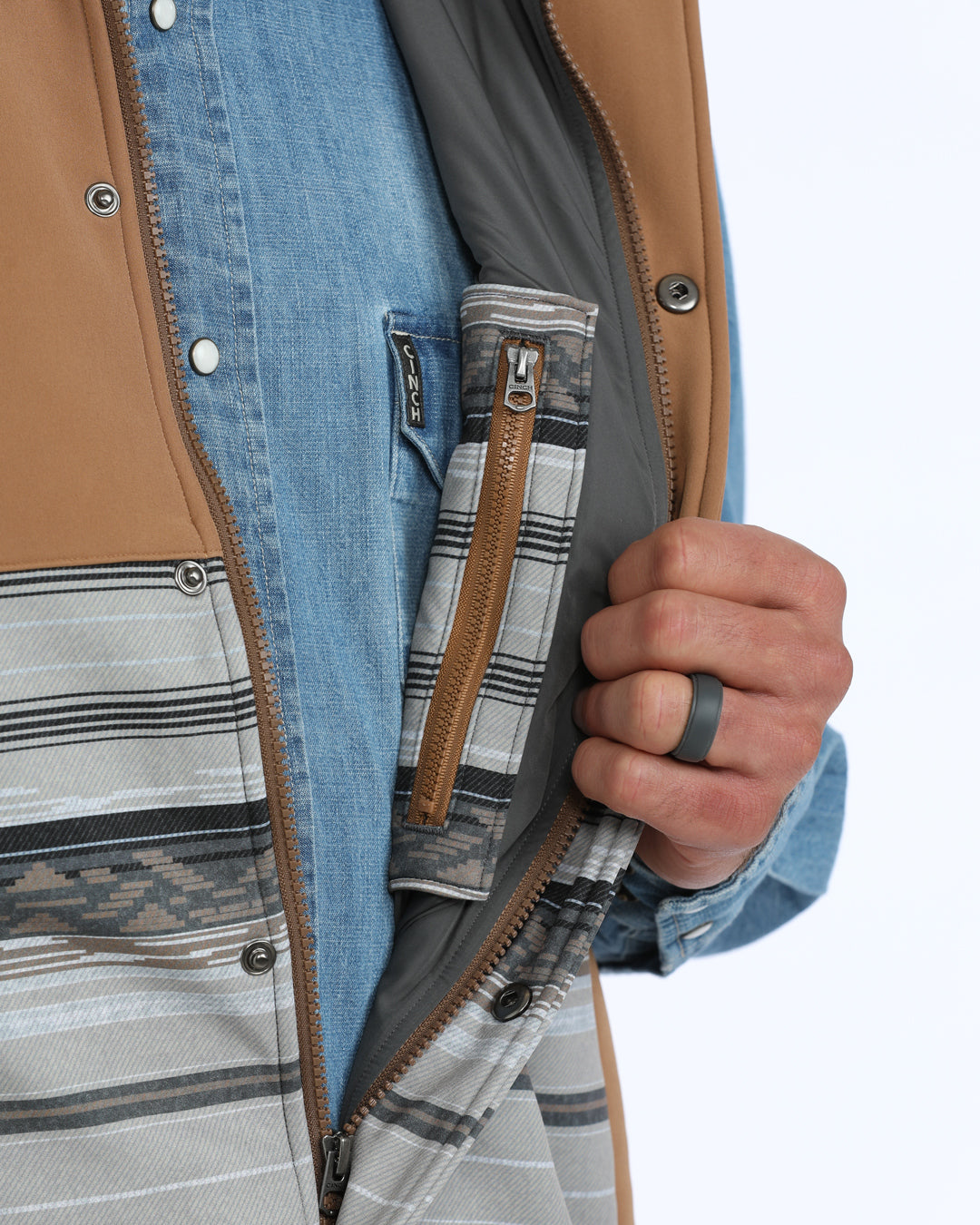 Cinch Men's Southwest Bonded Vest - Multi (MWV1950001) - view 3