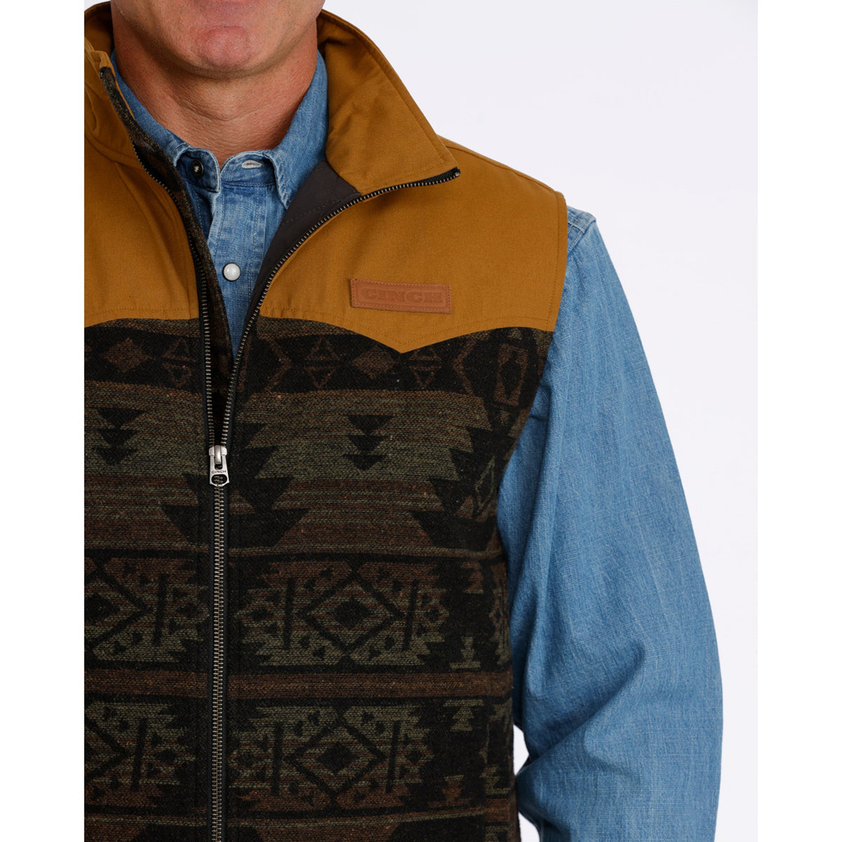 Cinch Men's Concealed Carry Jacquard Vest - Multi (MWV1941001) - view 3