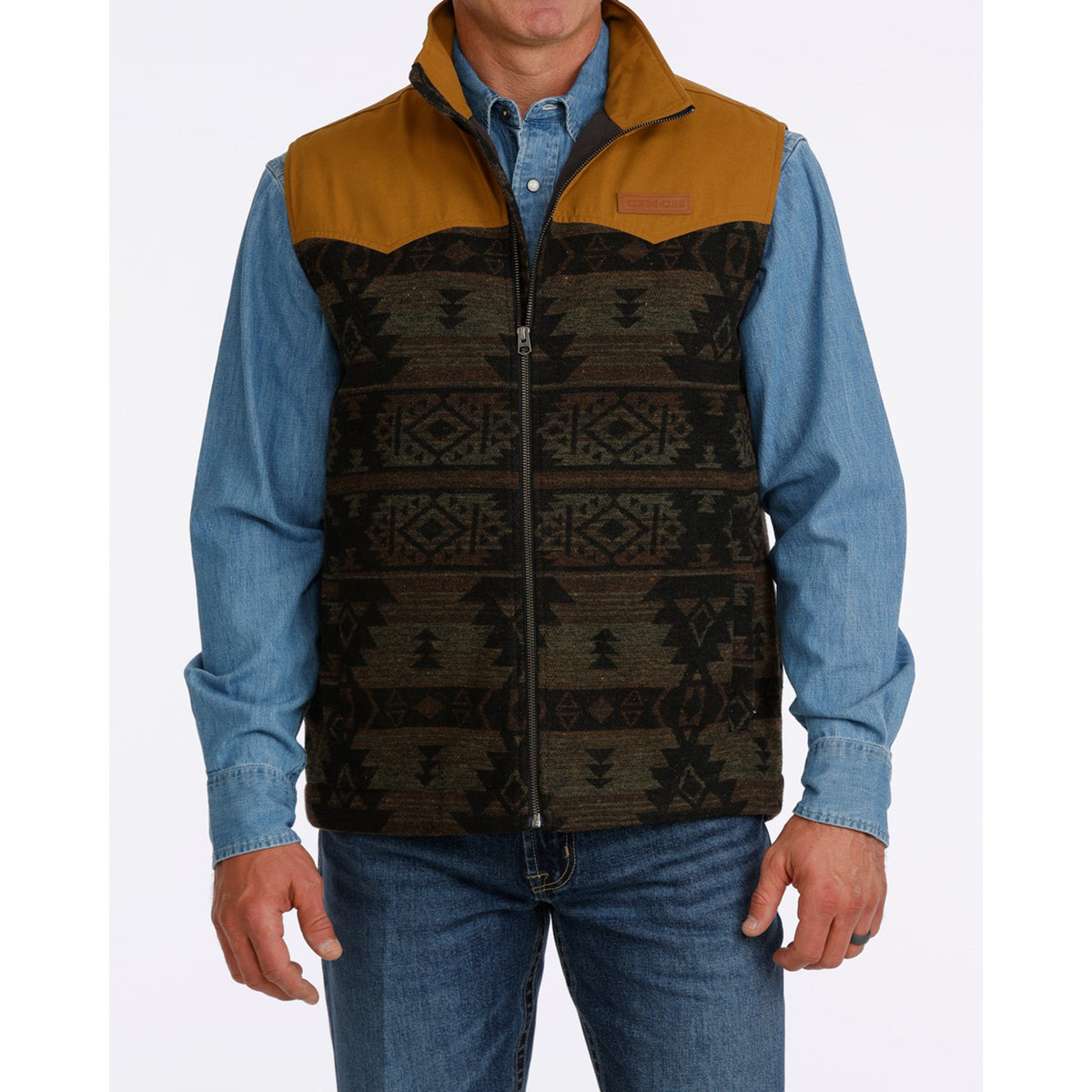 Cinch Men's Concealed Carry Jacquard Vest - Multi (MWV1941001) - view 1