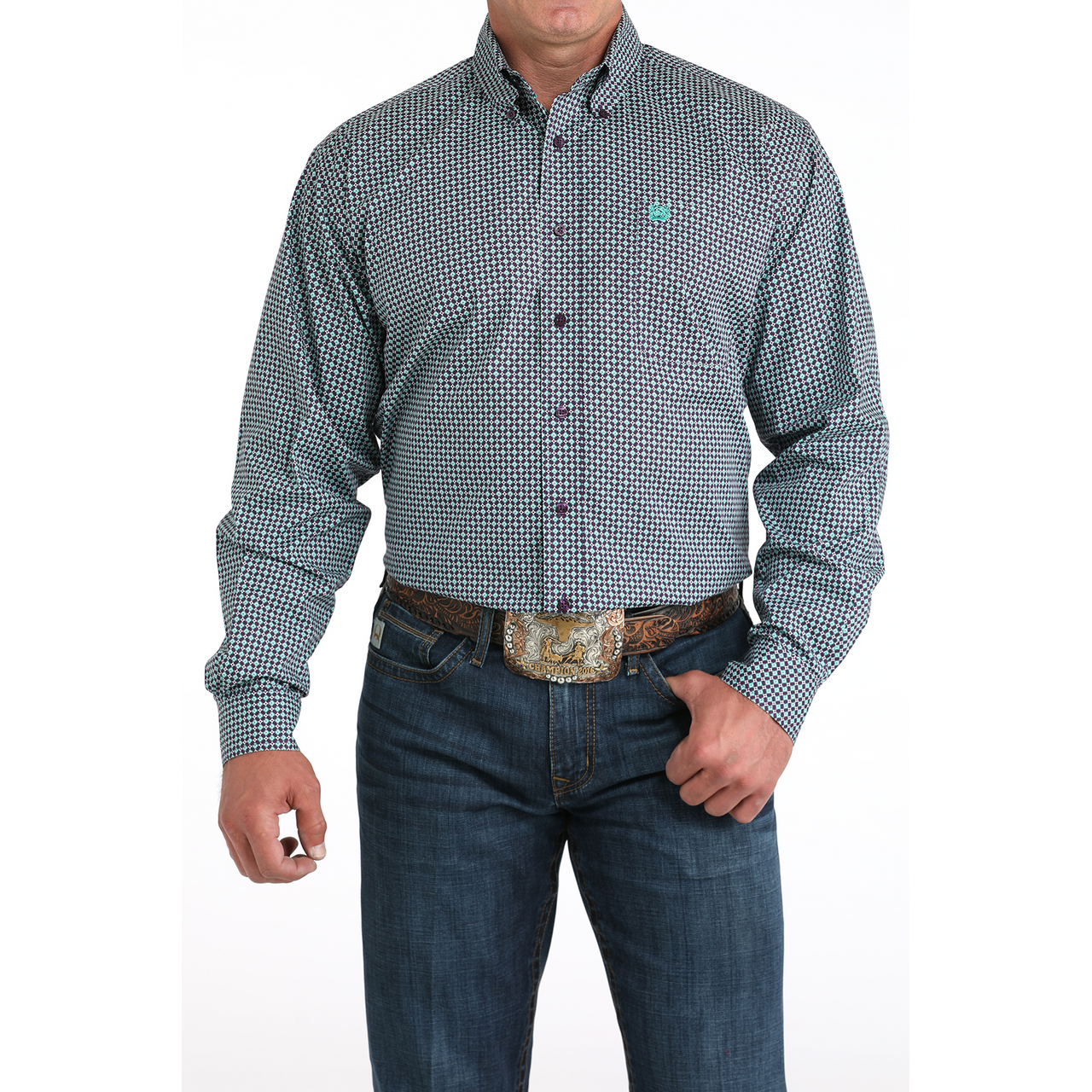 Cinch Men's Long Sleeve Button Down Western Shirt