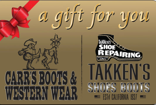 Takkens.shoes Carrs Boots/Takken's Gift Card, Amount: 10, nan: nan, nan: nan