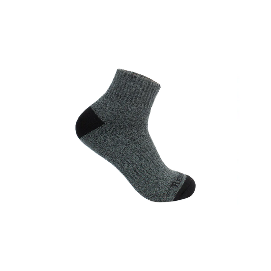 nan Redback Men's Bamboo Quarter Sock Light Grey, nan: BLACK, nan: nan, nan: nan