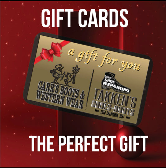805 Boots| Takken's Shoes|Carr's Boots Gift Card