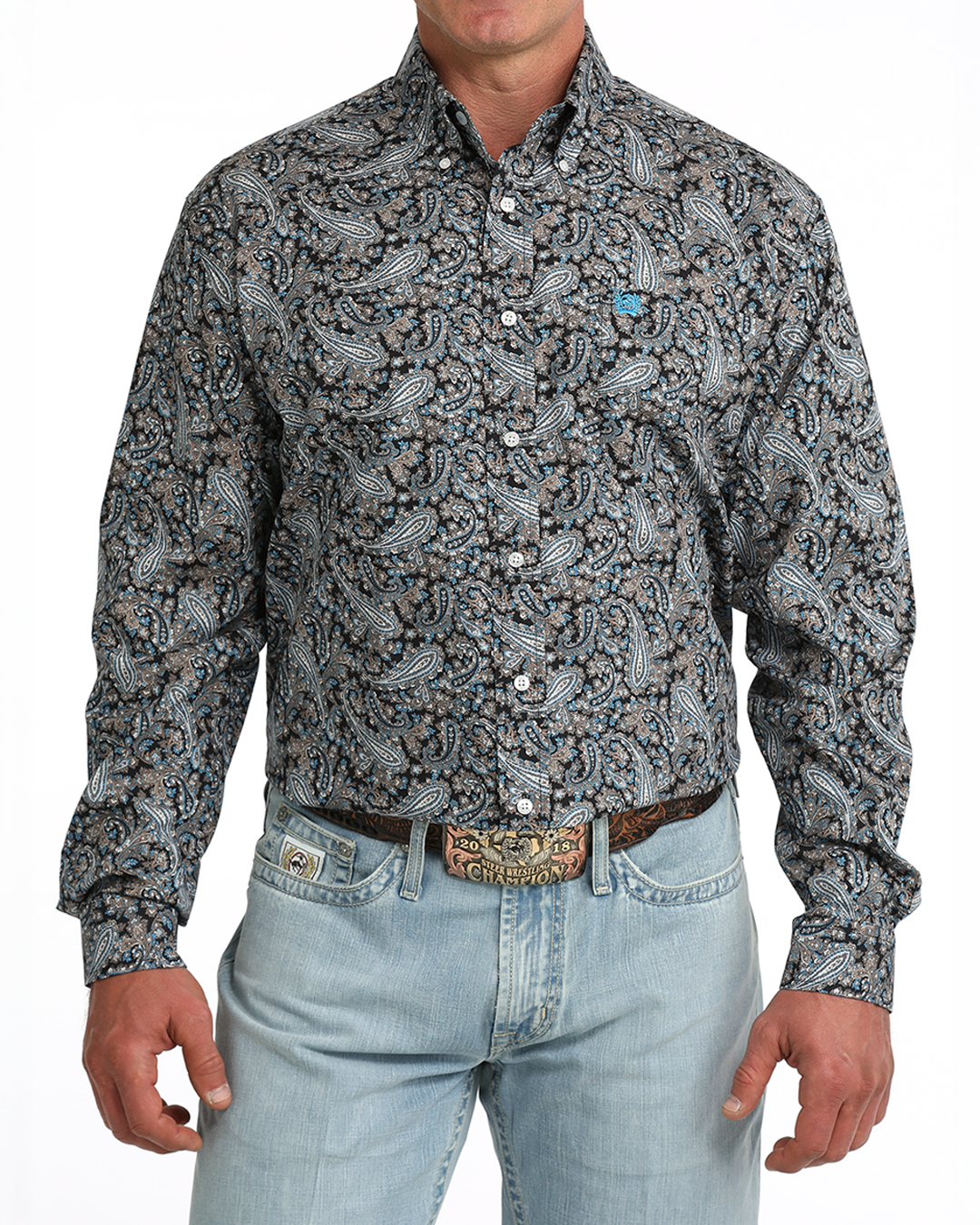 Men's Classic Fit Button-Down Western Shirt