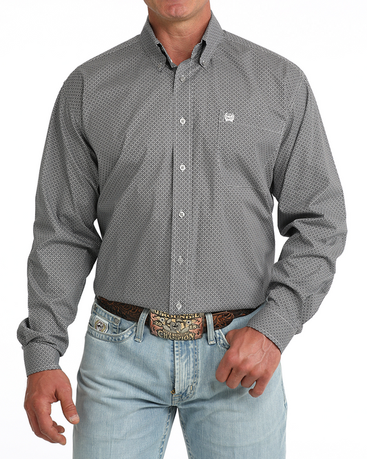 Men's Stretch Classic Fit Button-Down Western Shirt
