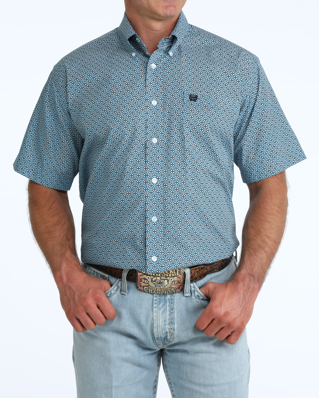 Men's Classic Fit Button-Down Western Shirt