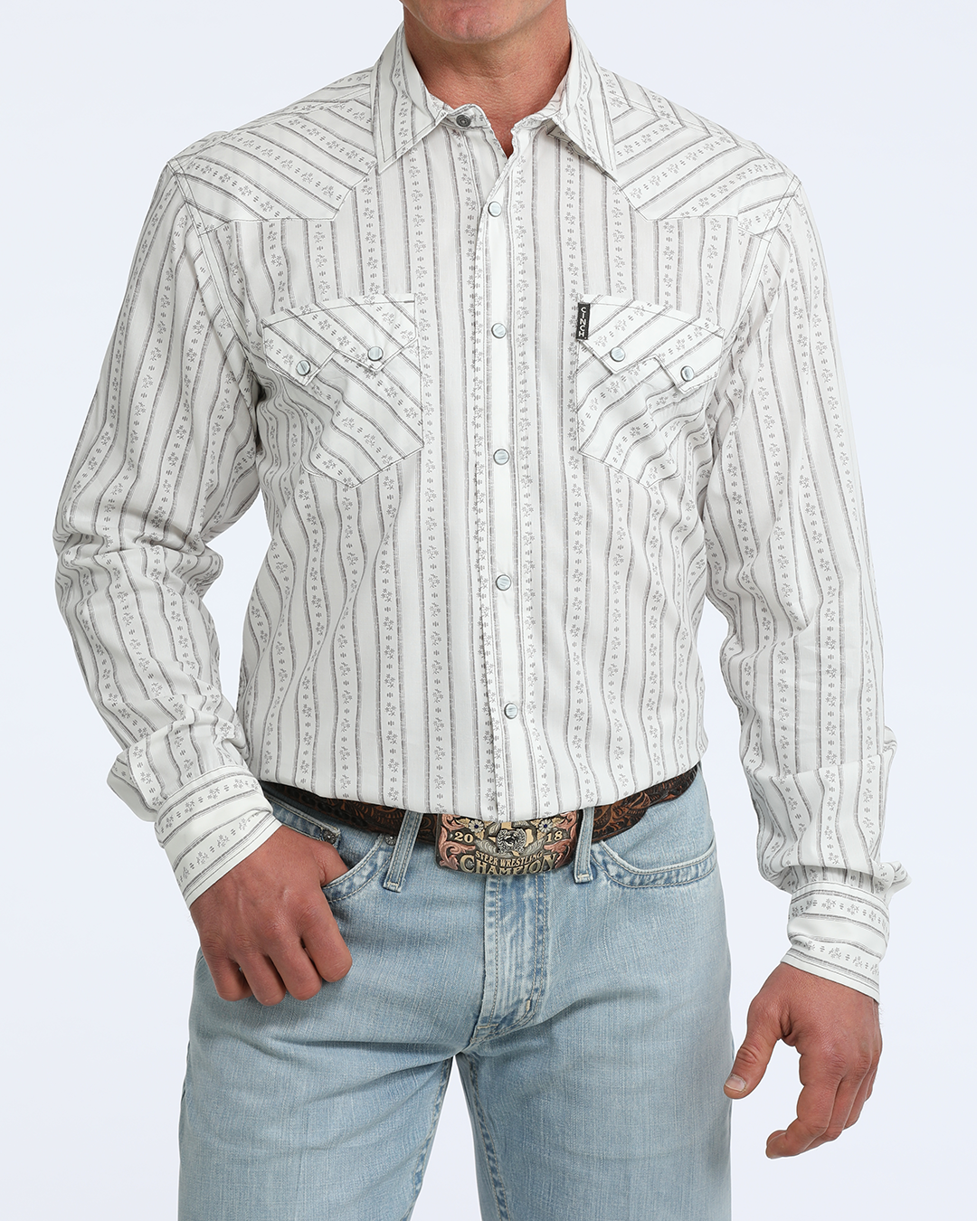 Men's Modern Fit Snap Front Western Shirt