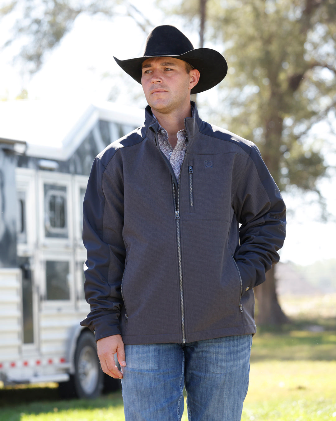 Cinch Men's Color Block Bonded Jacket - Brown (MWJ1946001) - view 5