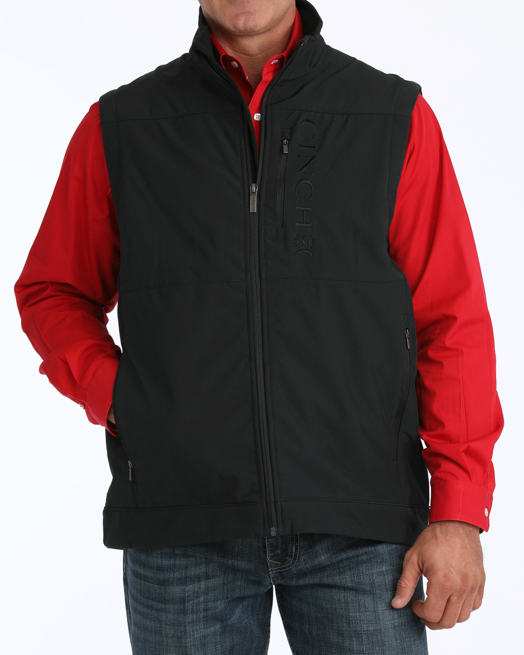 Cinch Men's Concealed Carry Bonded Vest - Black (MWV1082001) - view 1